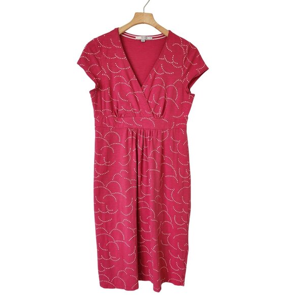 Boden Dresses & Skirts - Boden Pink Faux Wrap Dress Short Sleeve Summer Business Casual Pretty Cute 10